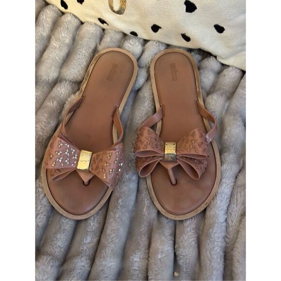 Melissa Sweet AD jelly flip flow bow sandal shoe - Picture 6 of 9